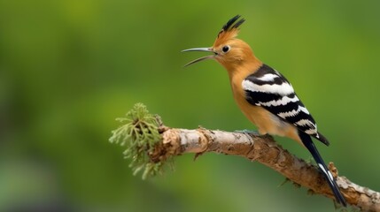 Hoopoe Bird on a Branch