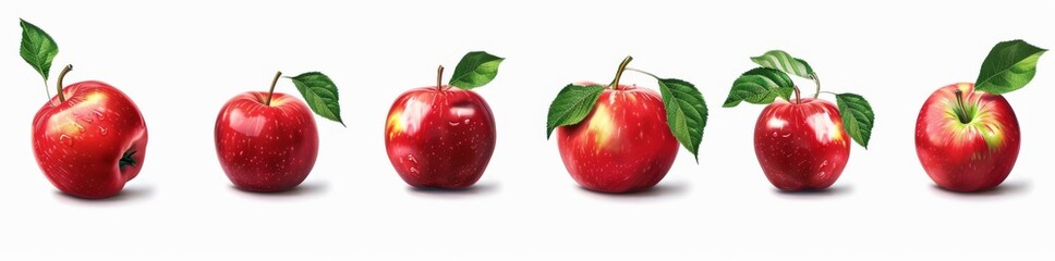 Detailed Hyperrealistic Isolated Idared Apples On Transparent Background PNG