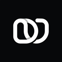 Obraz premium Initial DU Line Modern Minimalist Business Icon Creative Design Simple Logo