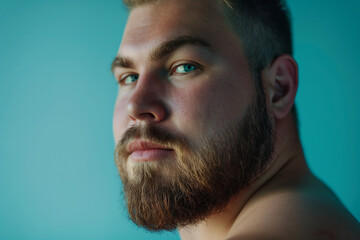 Obraz premium close-up portrait of a man with green eyes