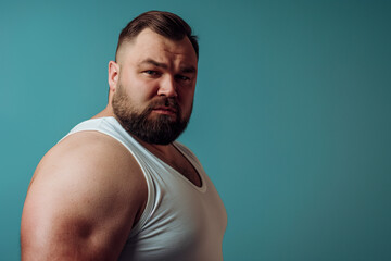 Fototapeta premium portrait of a muscolar rude man