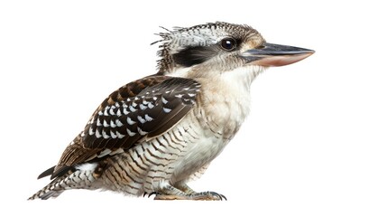 Obraz premium Laughing Kookaburra full body on white background