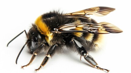 Lemon Cuckoo Bumblebee full body on white background
