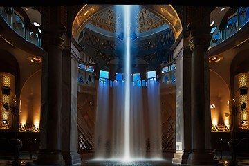 fountain in the night