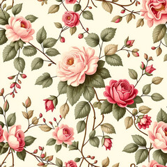 seamless pattern with flowers