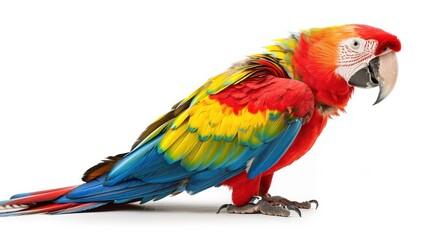 Obraz premium Macaw full body on white background