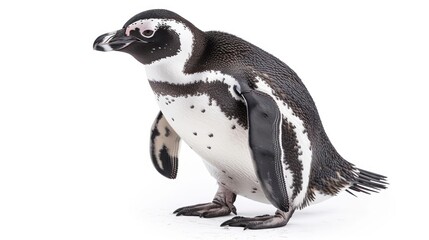 Fototapeta premium Magellanic Penguin full body on white background