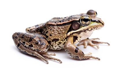 Fototapeta premium Marsh Frog full body on white background