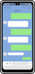 スマホのチャット画面