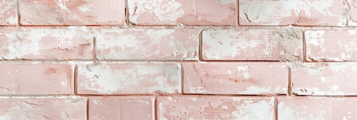 Vintage Pink Painted Brick Wall Texture