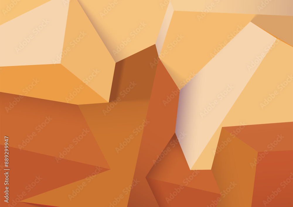 Poster Abstract background with realistic colorful cubes. Trendy 3D background with wall of shapes.