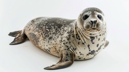 Fototapeta na wymiar Hooded Seal full body on white background