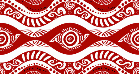 Ethnic motif with intricate geometric lines and swirls in deep blue and turquoise