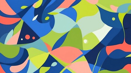 abstract color palette wallpaper with royal blue lime background