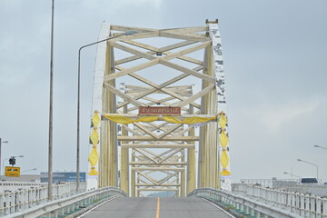 
The ancient bridge in Nakhon Sawan, the route to Bangkok, is the gateway to entering Bangkok. Outpost to the north, central region, Nakhon Sawan Province, Thailand, Asia