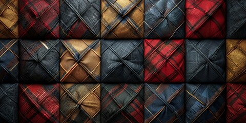 Plaid Pattern Background Banner