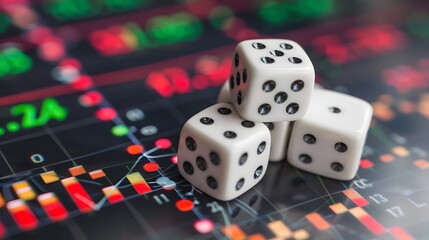 Investment risk with dice illustration