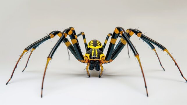 Joro Spider full body on white background