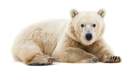 Fototapeta premium Kermode Bear (Spirit Bear) full body on white background