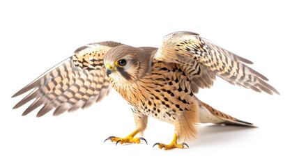 Obraz premium Kestrel full body on white background