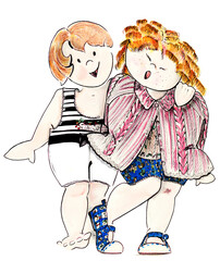 illustration de mode enfants été