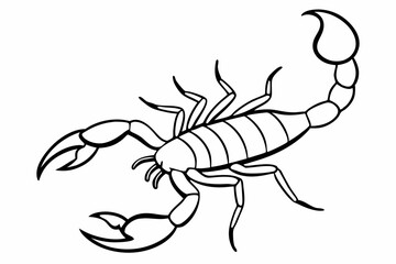 Scorpion, scorpion icon vector, scorpion tattoo. vector illustration

