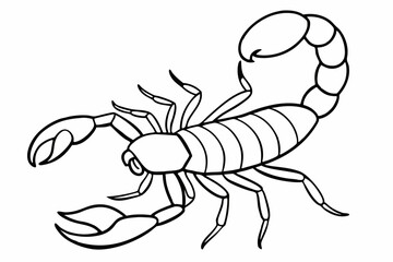 Scorpion, scorpion icon vector, scorpion tattoo. vector illustration

