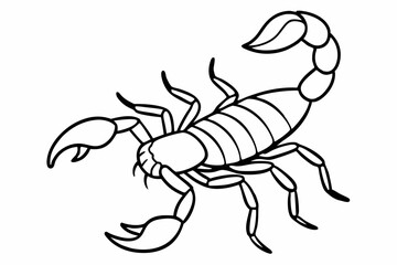 Scorpion, scorpion icon vector, scorpion tattoo. vector illustration

