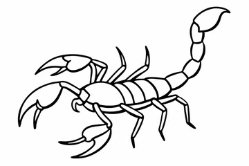 Scorpion, scorpion icon vector, scorpion tattoo. vector illustration

