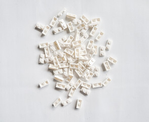 brick block toys icon set, on a white background
