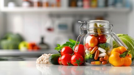 a health in a professional setting, highlighting the importance of food supplements with a medical reference.