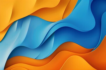 Obraz premium Abstract Background with Colorful Waves and Smooth Curves 