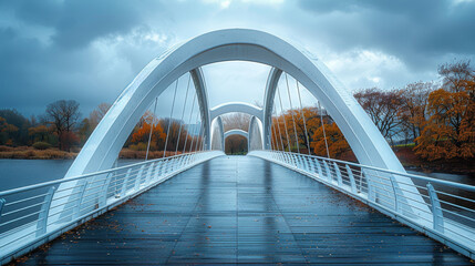 Obraz premium Bridge spanning the river