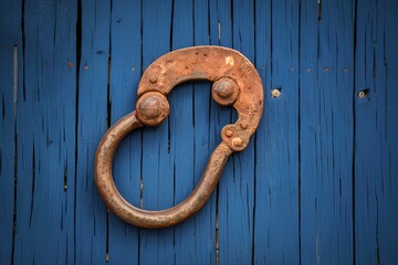 old rusty metal crane hook