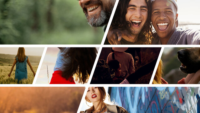 Split screens 8 frames Transitions