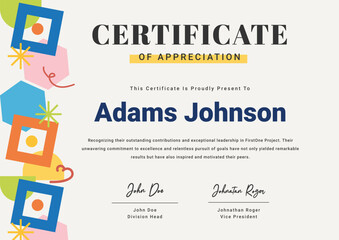 Certificate of Appreciation Template Design