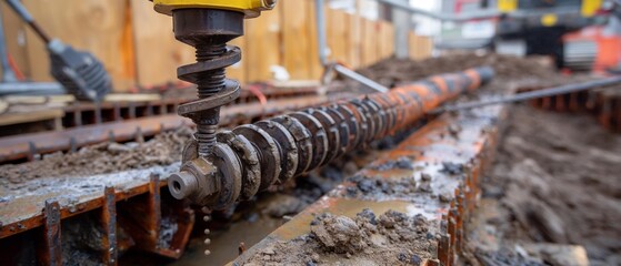 AI generator image of professional photopgraphy of engineering and geotechnical and structural works. Use a company style