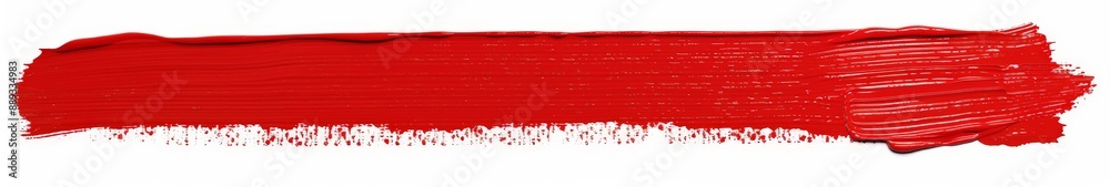 Wall mural isolated red paint line, offering a clean and sharp graphic element for design projects.