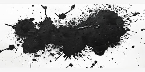 Obraz premium black splashes on a white background, for design works, grunge textur