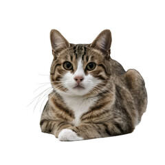 Obraz premium Portrait of a British shorthair cat on white background.