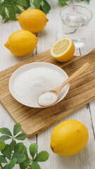 クエン酸・イメージ｜クエン酸(粉末)とレモン