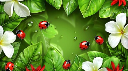 ladybug on green grass