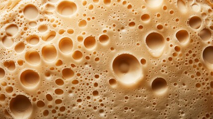 A close-up texture of a fried loaf showing its airy, porous surface