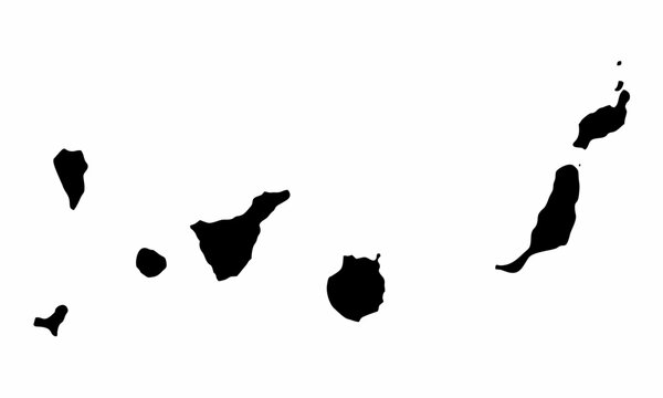Canary Islands silhouette map