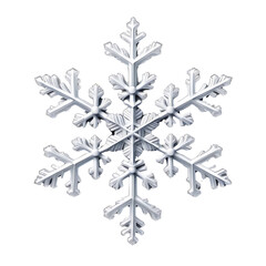 Snowflake isolated on transparent background