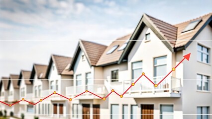 Real Estate Portfolio Analysis Background with Statistical Overlays
