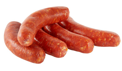 fresh sausage cut out isolated transparent background