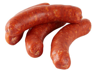 fresh sausage cut out isolated transparent background