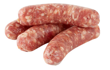 fresh sausage cut out isolated transparent background