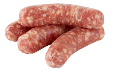 fresh sausage cut out isolated transparent background